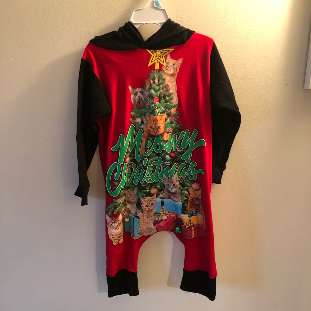 Christmas cat romper